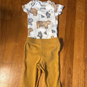 Gerber  and carters Mustard Baby Apparel